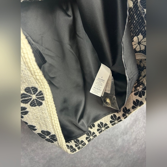 Kate Spade Tweed Jacket skirt suit Career Office  Cream&black Floral Size‎ 4 - Picture 14 of 15